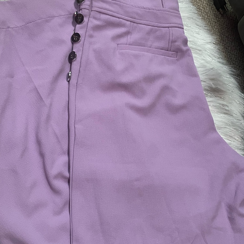 Lavender Button-Up Pants